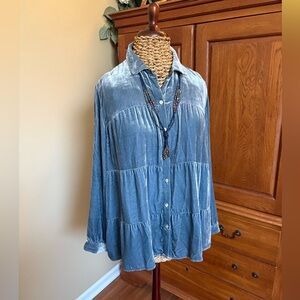 J. Jill velvet tiered swing top